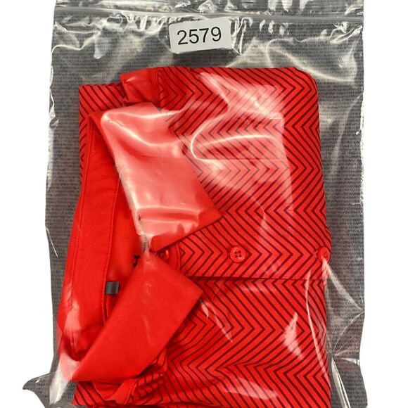 Under Armour Loose Heatgear Mens Large Red Short Sleeve Golf Polo Shirt - Picture 12 of 14